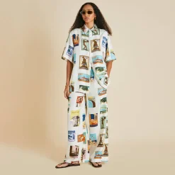Sale Alabama Cadmus Postcard Pajamasin Silk Twill Pajamas