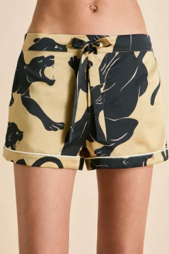 Fashion Alba Perriand Panther Pajamasin Silk Satin Pajamas
