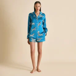 Best Alba Zora Zebra Pajamasin Silk Satin Pajamas