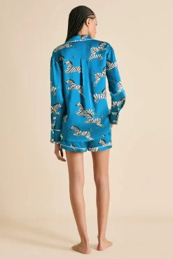 Best Alba Zora Zebra Pajamasin Silk Satin Pajamas