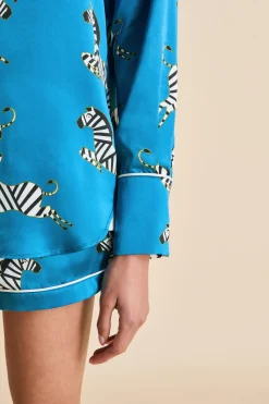 Best Alba Zora Zebra Pajamasin Silk Satin Pajamas