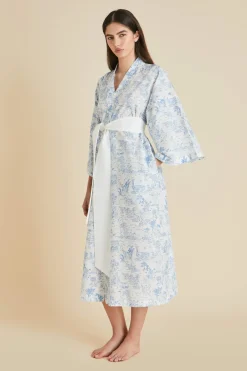Store Amaya Eros Toile de Jouy Robein Cotton-Silk Robes