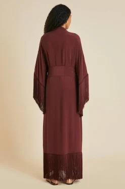 Best Sale Amina Fringed Robein Silk Crêpe de Chine Robes