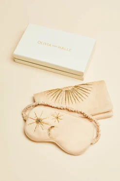 Discount Audrey Celestine Caramel Embellished Eye Maskin Sandwashed Silk Eye Masks