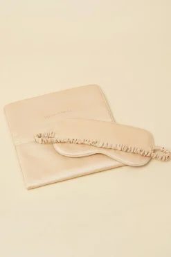 Discount Audrey Celestine Caramel Embellished Eye Maskin Sandwashed Silk Eye Masks