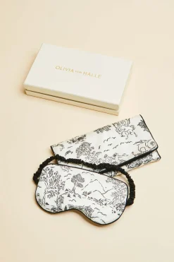 Best Audrey Dioscuri Toile de Jouy Eye Maskin Silk Satin Eye Masks