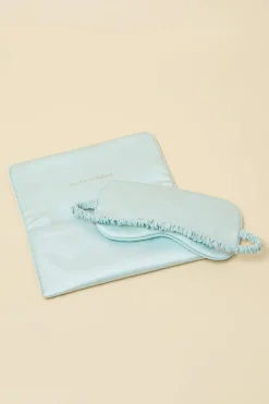 Flash Sale Audrey Incantation Blue Embellished Eye Maskin Sandwashed Silk Eye Masks