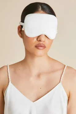 Sale Audrey Pearl Eye Maskin Silk Satin Eye Masks