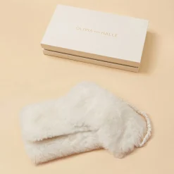 Flash Sale Audrey Snow White Eye Maskin Faux Fur Eye Masks