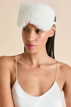 Flash Sale Audrey Snow White Eye Maskin Faux Fur Eye Masks