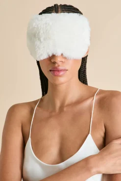 Flash Sale Audrey Snow White Eye Maskin Faux Fur Eye Masks