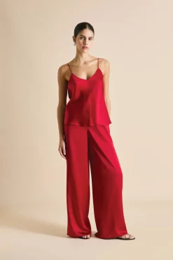 Online Bliss Ruby Camisole Setin Silk Satin Camisole Sets|Pajamas