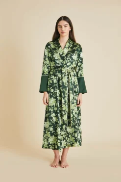 Fashion Capability Ares Floral Robein Silk Satin Robes