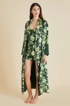 Fashion Capability Ares Floral Robein Silk Satin Robes