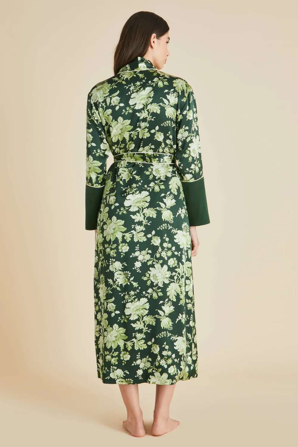 Fashion Capability Ares Floral Robein Silk Satin Robes