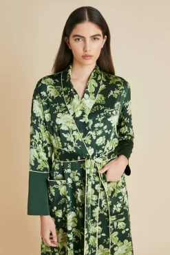 Fashion Capability Ares Floral Robein Silk Satin Robes