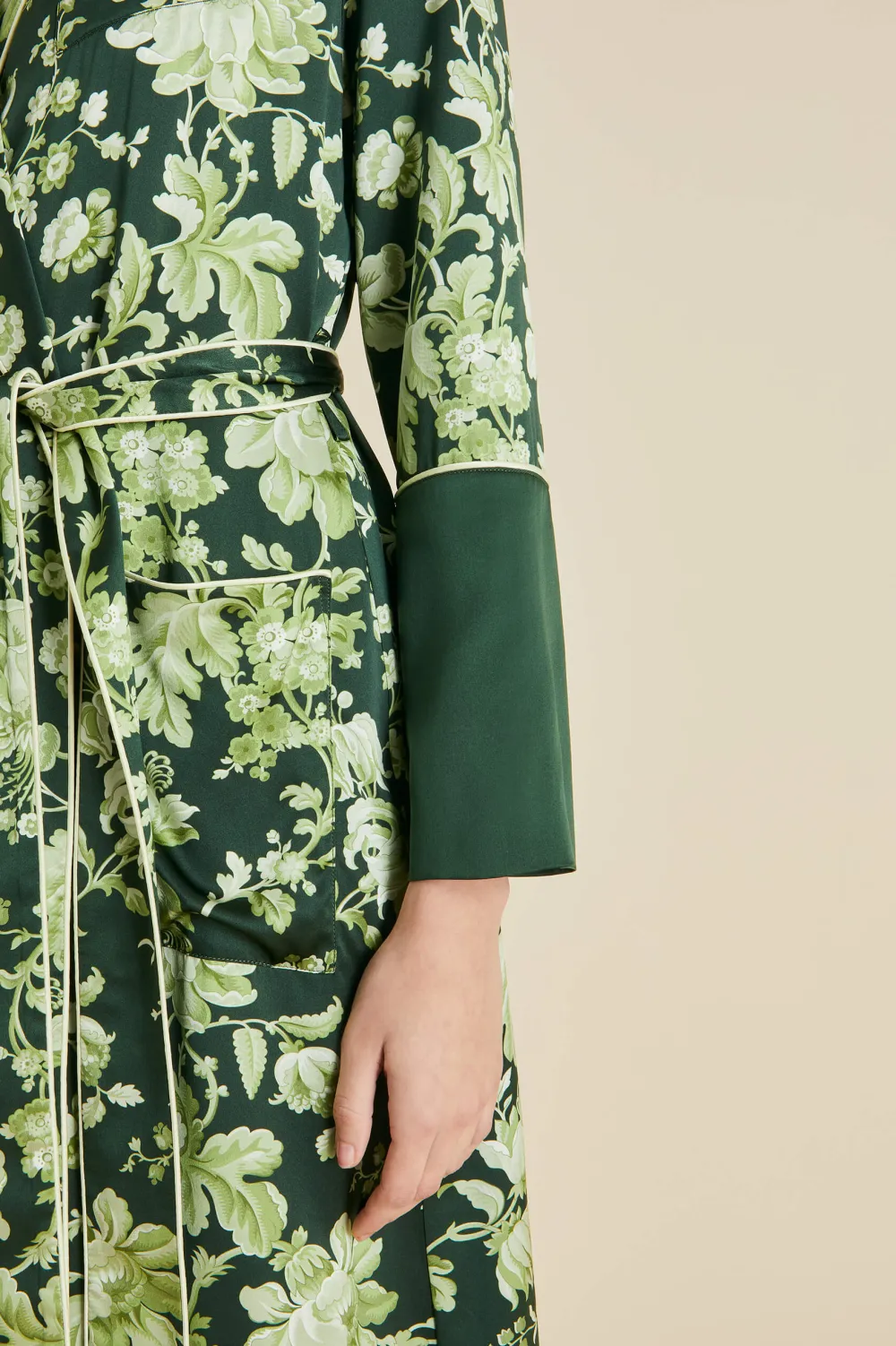 Fashion Capability Ares Floral Robein Silk Satin Robes