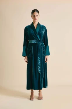 Discount Capability Ocean Robein Silk Velvet Robes