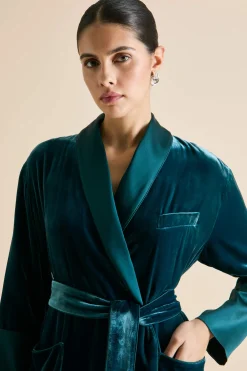 Discount Capability Ocean Robein Silk Velvet Robes