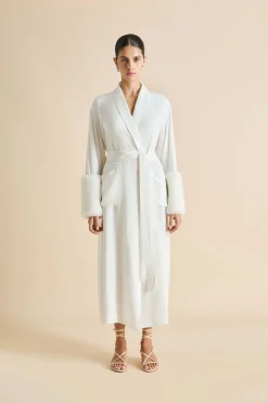 Fashion Capability Snow White Robein Silk Crêpe de Chine Robes