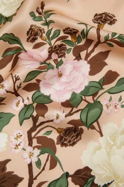 Shop Capability Tirtoff Floral Robein Silk Satin Robes