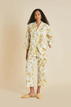 Online Casablanca Aegeus Floral Pajamasin Cotton-Silk Pajamas