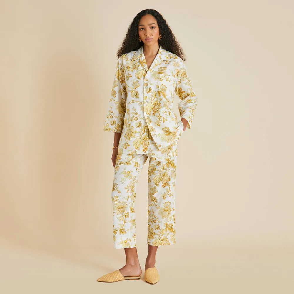 Online Casablanca Aegeus Floral Pajamasin Cotton-Silk Pajamas