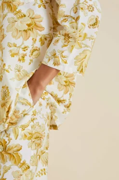 Online Casablanca Aegeus Floral Pajamasin Cotton-Silk Pajamas