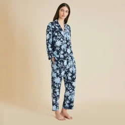 Fashion Casablanca Alcides Floral Pajamasin Silk Crêpe de Chine Pajamas