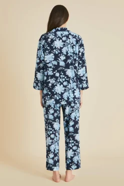 Fashion Casablanca Alcides Floral Pajamasin Silk Crêpe de Chine Pajamas