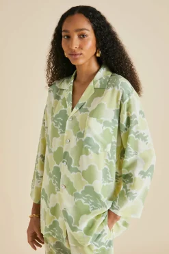 Outlet Casablanca Luna Cloud Pajamasin Silk Crêpe de Chine Pajamas