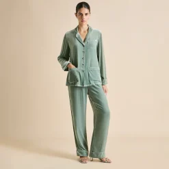 Shop Coco Ash Pajamasin Silk Velvet Pajamas