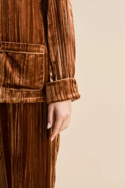 Best Sale Coco Coin Bronze Pajamasin Silk Velvet Pajamas