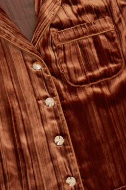Best Sale Coco Coin Bronze Pajamasin Silk Velvet Pajamas