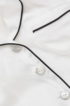 Discount Coco Jet Black Pajamasin Silk Satin Pajamas