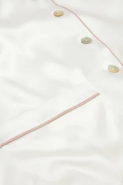 Hot Coco Oyster Pajamasin Silk Satin Pajamas