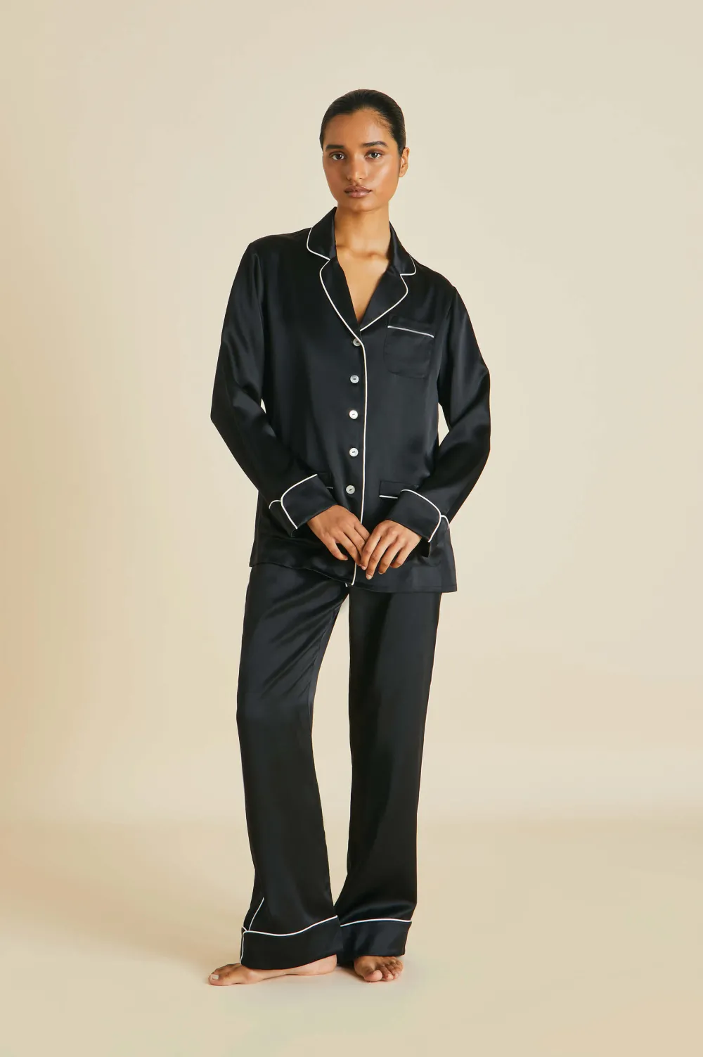 Flash Sale Coco Jet Pajamasin Silk Satin Pajamas