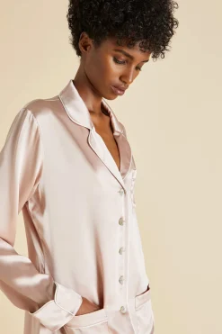 Cheap Coco Ivory Pajamasin Silk Satin Pajamas