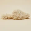 Shop Contessa Gaia Beige Slippersin Merino Wool Slippers