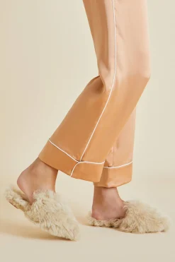 Shop Contessa Gaia Beige Slippersin Merino Wool Slippers