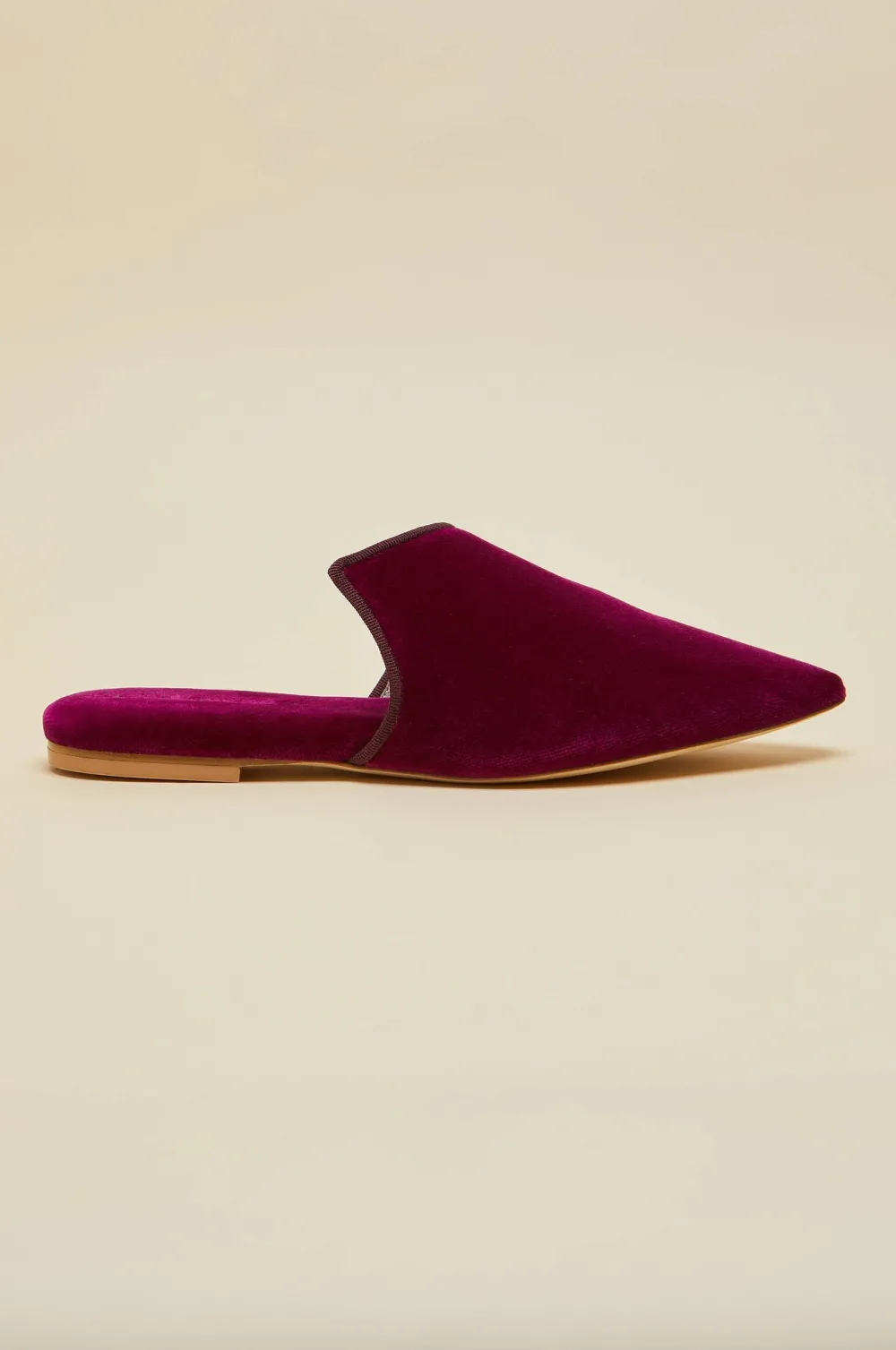 Cheap Contessa Pasha Pink Slippersin Velvet Slippers