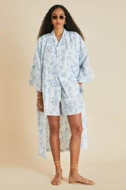 Outlet Emeli Eros Toile de Jouy Pajamasin Cotton-Silk Pajamas