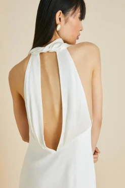 Fashion Greta Halterneck Dressin Silk Satin Dresses