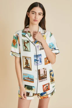 Flash Sale Ingo Cadmus Postcard Pajamasin Silk Twill Pajamas