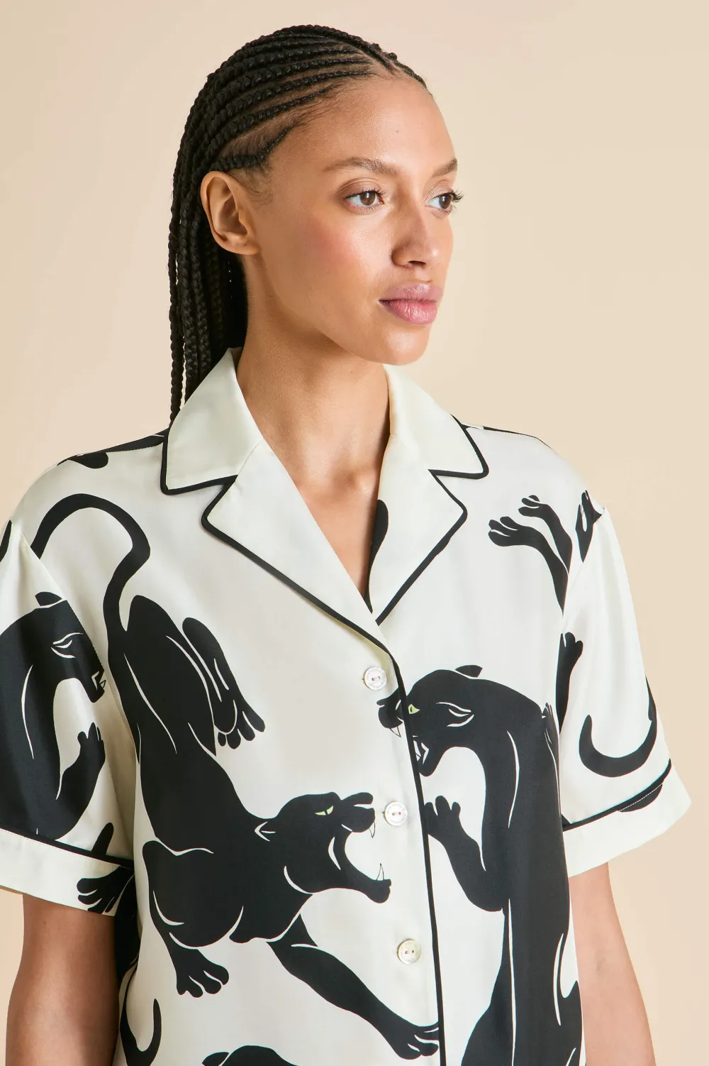 Clearance Ingo Romain Panther Pajamasin Silk Twill Pajamas