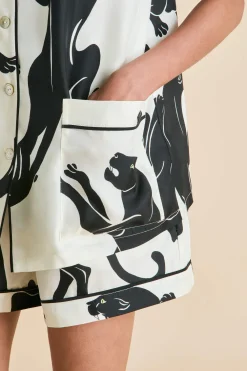 Clearance Ingo Romain Panther Pajamasin Silk Twill Pajamas