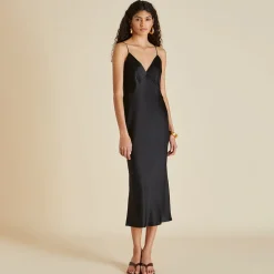 Discount Issa Jet Slip Dressin Silk Satin Dresses
