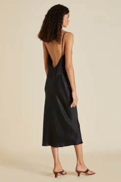 Discount Issa Jet Slip Dressin Silk Satin Dresses