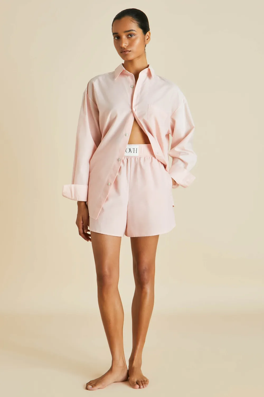 Cheap Kick Pink Pajamasin Cotton-Silk Pajamas