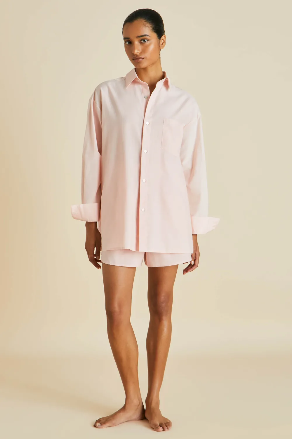 Cheap Kick Pink Pajamasin Cotton-Silk Pajamas